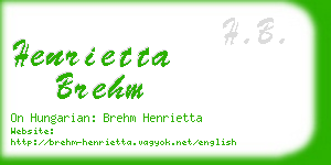 henrietta brehm business card